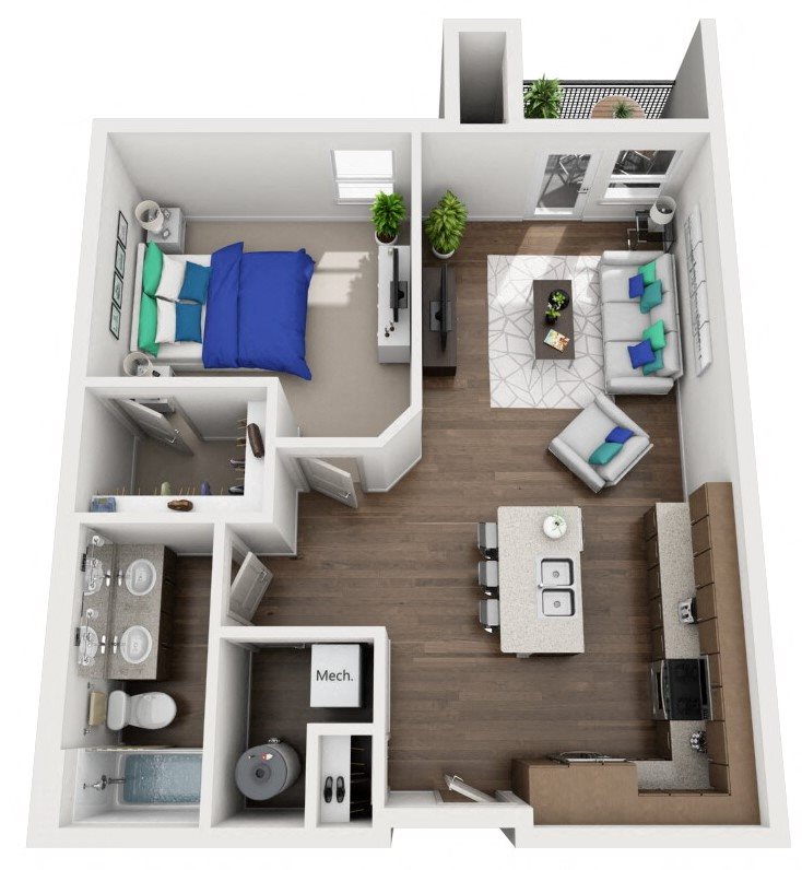 1B Floor Plan 28